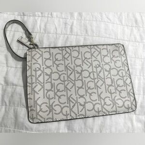 Calvin Klein Gray Monogram Clutch